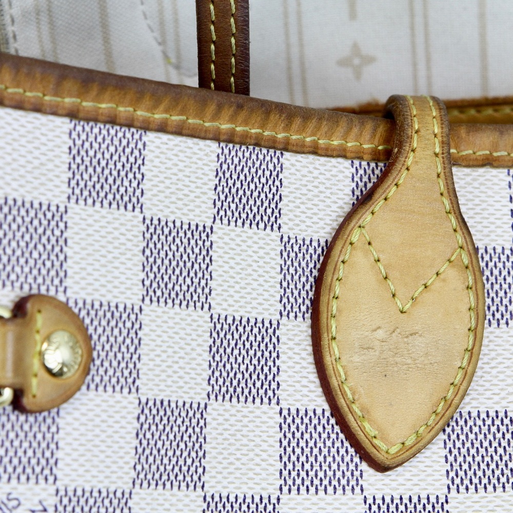 Auth Louis Vuitton Neverfull MM DA Damier Azur LV - Picture 7 of 8